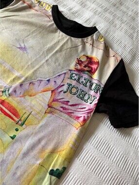 Elton John Goodbye Yellow Brick Road Full Graphic All Over AOP Shirt Medium